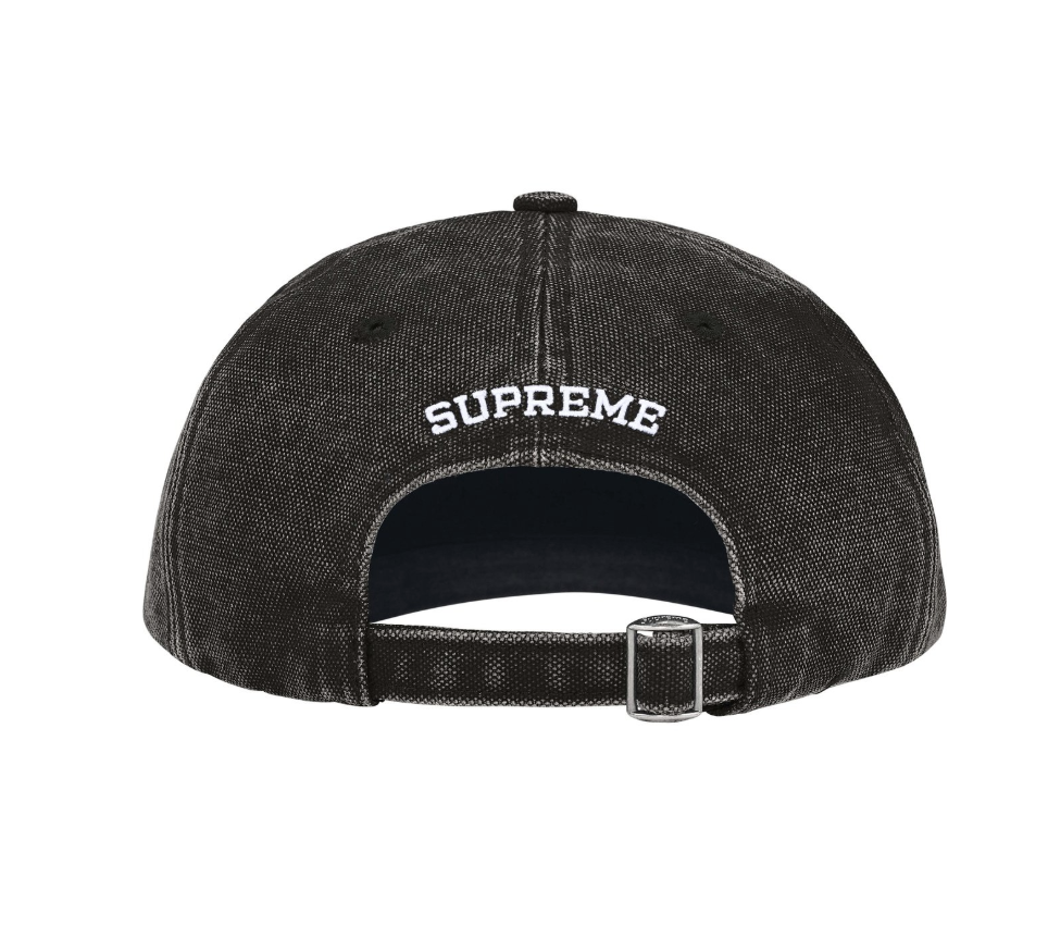 Pigment Coated Canvas S Logo 6-Panel - Black