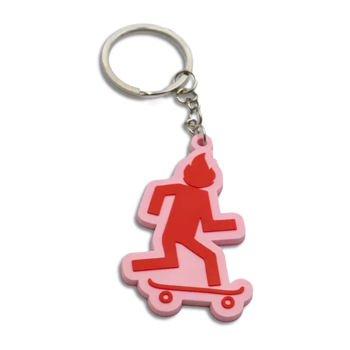 Cactus Jack Skate Keychain - Pink