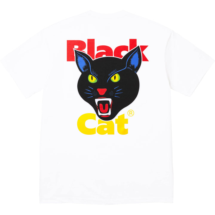 Black Cat Tee - White