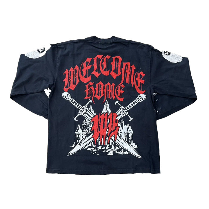 Welcome Home LS Tee - Black