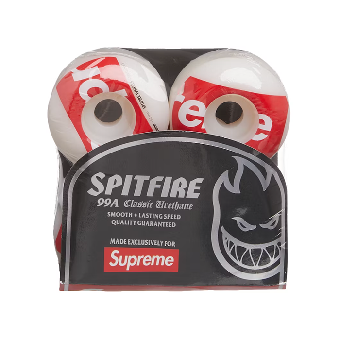 Box Logo Spitfire Shop Logo Wheels - White