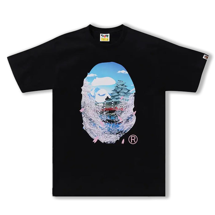 Sakura Photo Ape Head Tee - Black