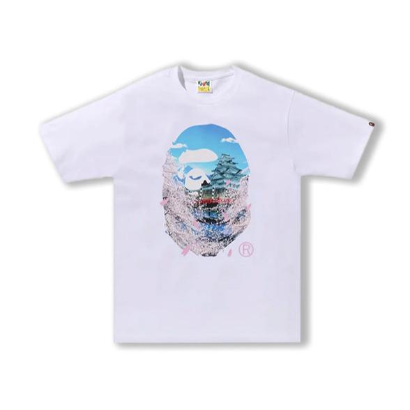 Sakura Photo Ape Head Tee - White