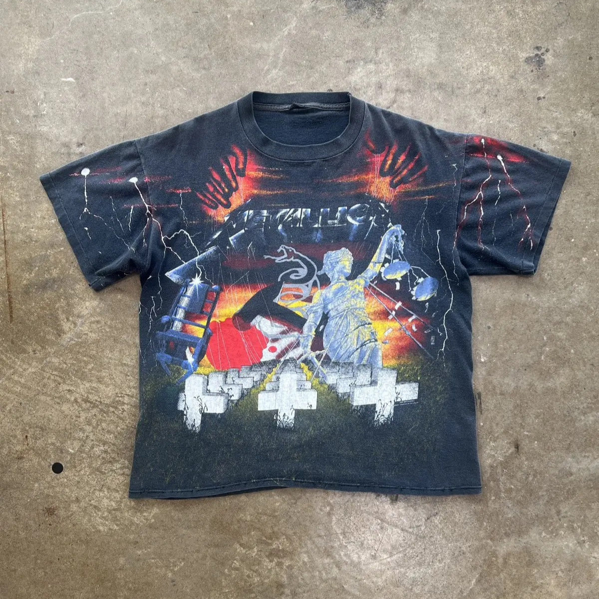 90s Metallica Master of Puppets AOP Single Stitch Tee
