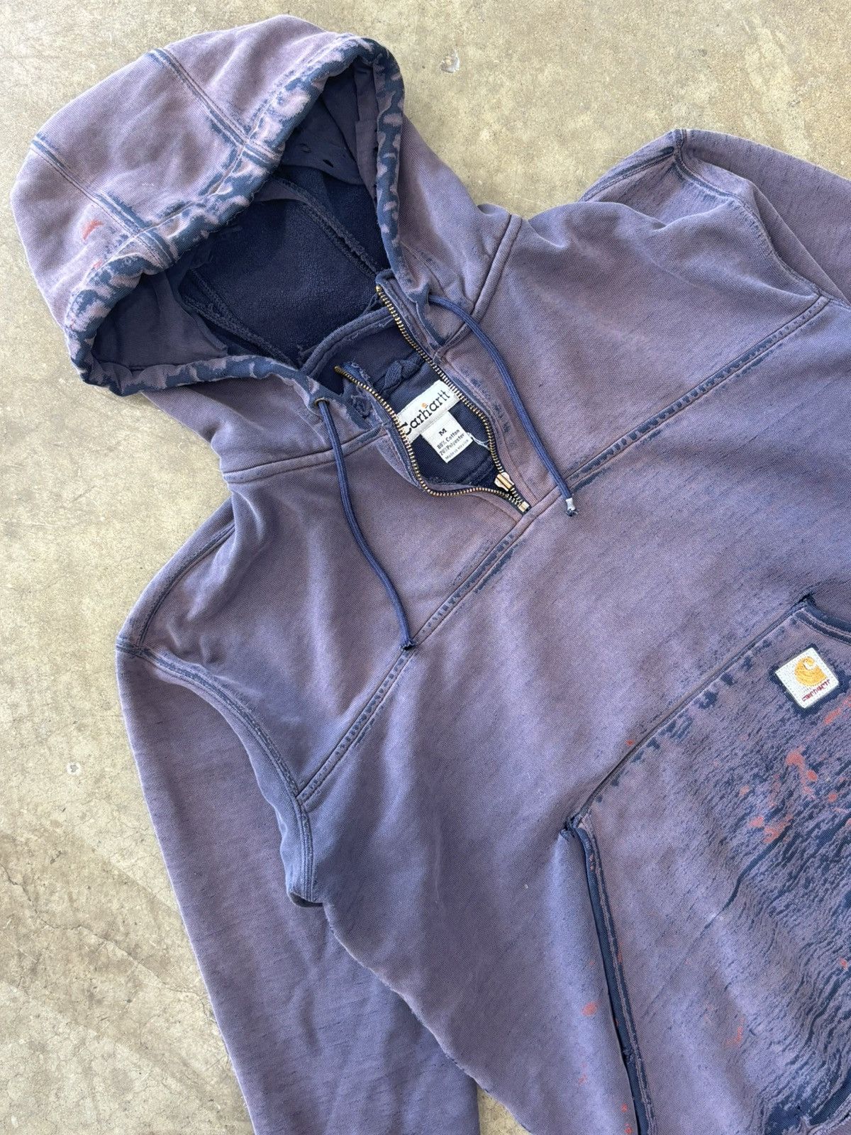 Carhartt Thrashed Quater Zip Hoodie