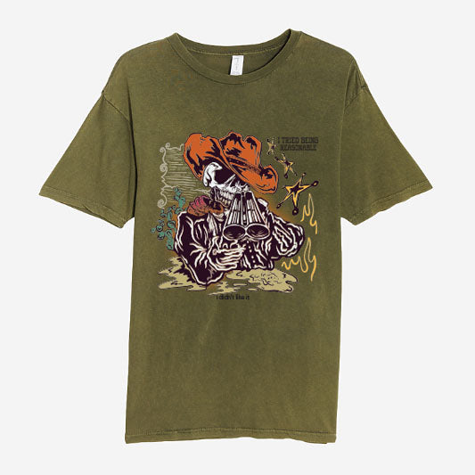 Blood & Gun Smoke Tee - Vintage Olive