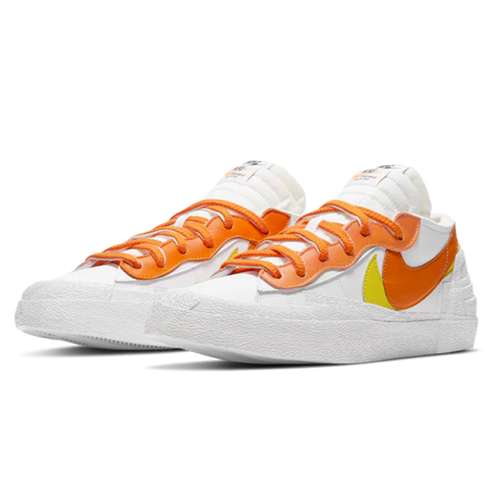 Blazer Low x Sacai White Magma Orange