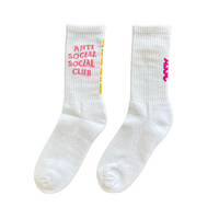 Undefeated x Branded ASSC Logo Socks - White