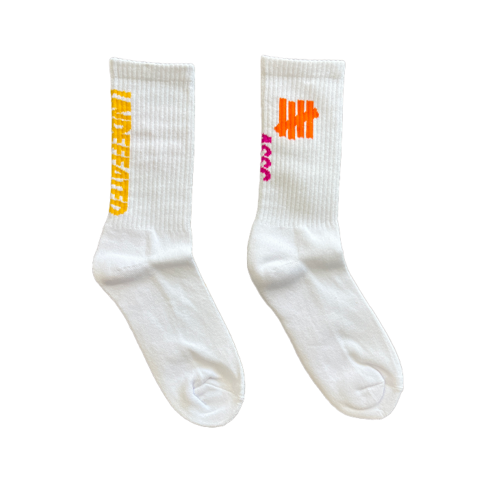 Undefeated x Branded ASSC Logo Socks - White